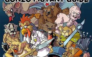 "ARMAGEDDON OUTTA HERE GONZO MUTANT GUIDE" with cartoon mutants and animals.