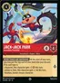 A trading card featuring Jack-Jack Parr from Pixar's "The Incredibles," depicted with a joyful expression and surrounded by colorful, swirling magical effects. The card highlights his abilities, stating "Weird Things Are Happening," and includes gameplay details such as his stats (4 cost, 4 strength) and card type (Storyborn, Super, Hero). The design incorporates vibrant colors and dynamic imagery, emphasizing Jack-Jack's playful and powerful nature.