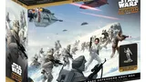 The box for the "Echo Base Defenders Army Box" features a dynamic illustration of Rebel soldiers in snowy terrain, equipped for battle on the icy planet Hoth. Prominently displayed is a Special Edition miniature of General Leia Organa, alongside various troopers and a Wampa in the background. The packaging includes the "Star Wars: Legion" logo and highlights the special edition status, with additional text in multiple languages on the top.