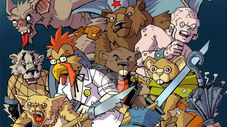 "ARMAGEDDON OUTTA HERE GONZO MUTANT GUIDE" with cartoon mutants and animals.