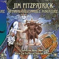 Two collectible miniatures are displayed side by side, each featuring distinct artwork and design. On the left, a sculpted figure of Nuada the High King stands prominently, showcasing intricate details and a shield, set against a vibrant blue background with Celtic motifs. On the right, another miniature is depicted, featuring a warrior with a sword, surrounded by rich colors and patterns that reflect Jim Fitzpatrick's artistic style, with text indicating it contains one hero from the official collection.