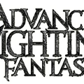 The logo for "Advanced Fighting Fantasy" features bold, stylized lettering in a dark, textured design. The letters are intricately shaped, with some elements appearing jagged or worn, evoking a sense of adventure and fantasy. The overall aesthetic suggests a classic tabletop role-playing game, inviting players to explore its rich narratives and challenges.
