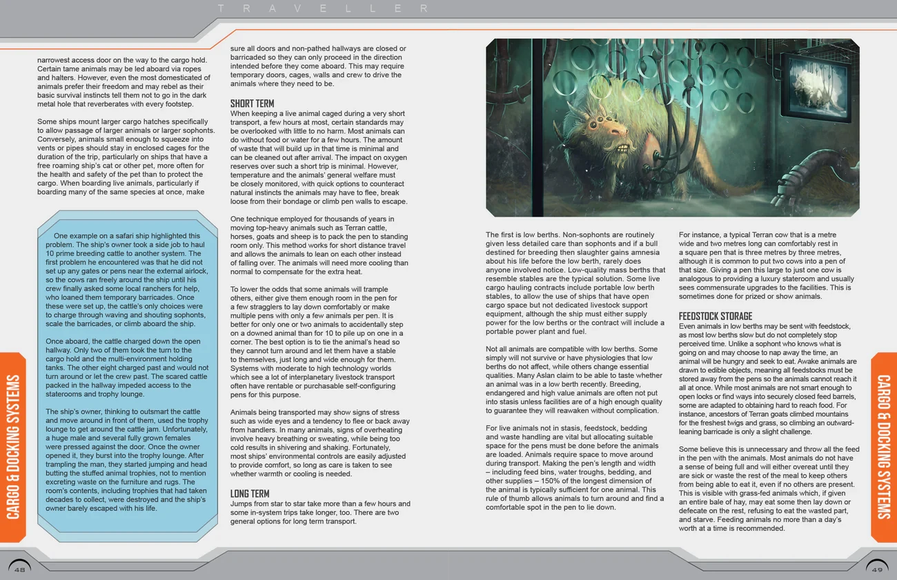 Two page spread detailing Live Cargo