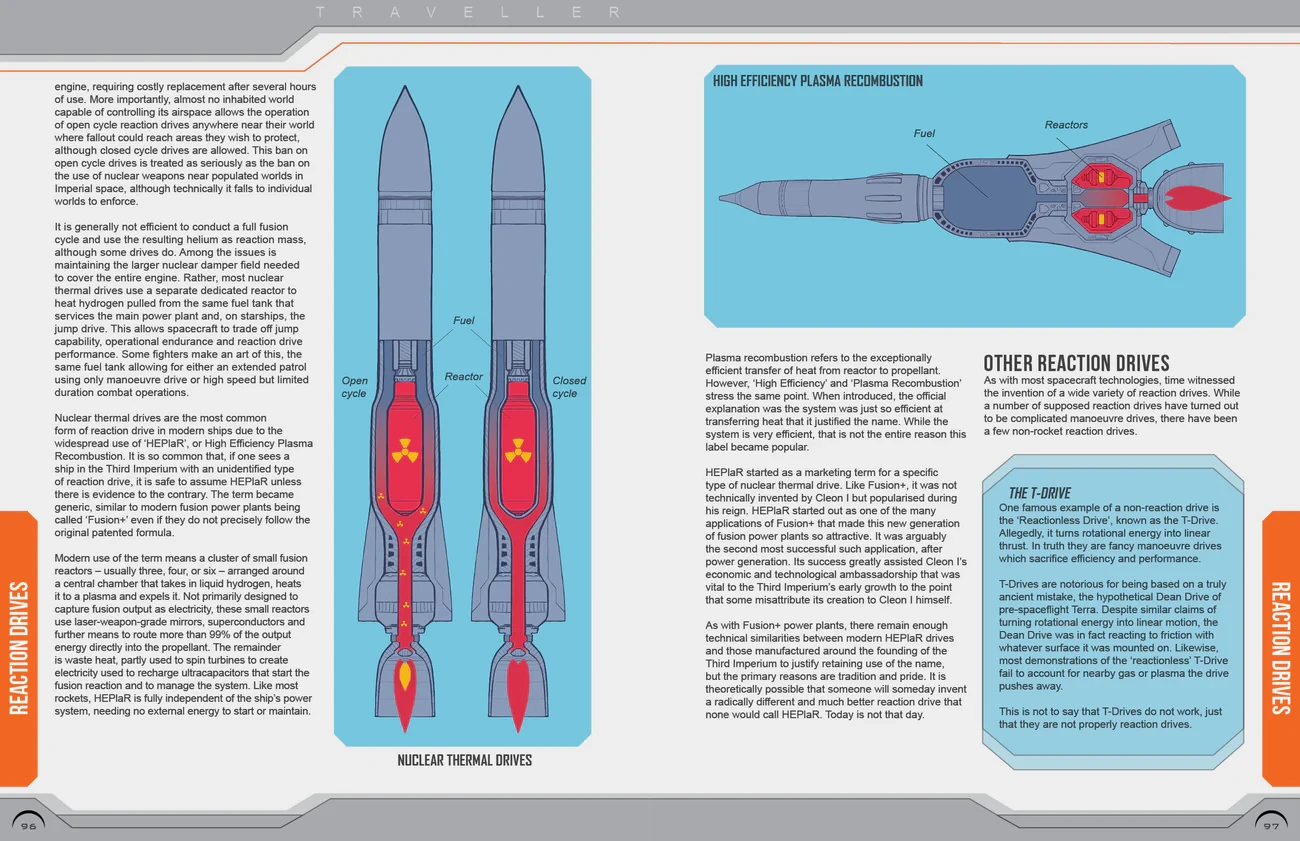 Two page spread detailing Nuclear Thermal Drives