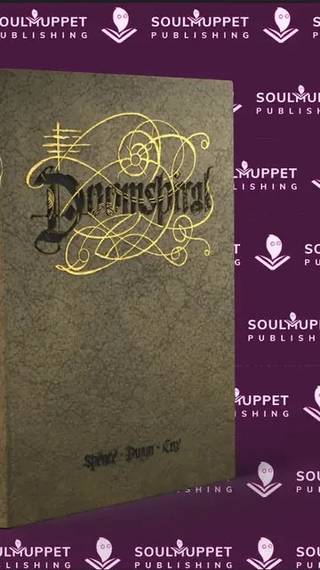 Doomspiral book cover with ornate gold text on a textured background.
