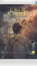 The image features two books from the 50th Anniversary Collectable Slipcase Set for Call of Cthulhu. On the left, the "Investigator Handbook" showcases a character with a backdrop of mysterious images and documents, while the right side displays the "Keeper Screen Pack," featuring a dark, atmospheric cover with a lighthouse and ominous sea. Both books are adorned with the Chaosium logo, emphasizing their connection to the Cthulhu mythos.