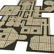 An example dungeon using the tiles from this kickstarter