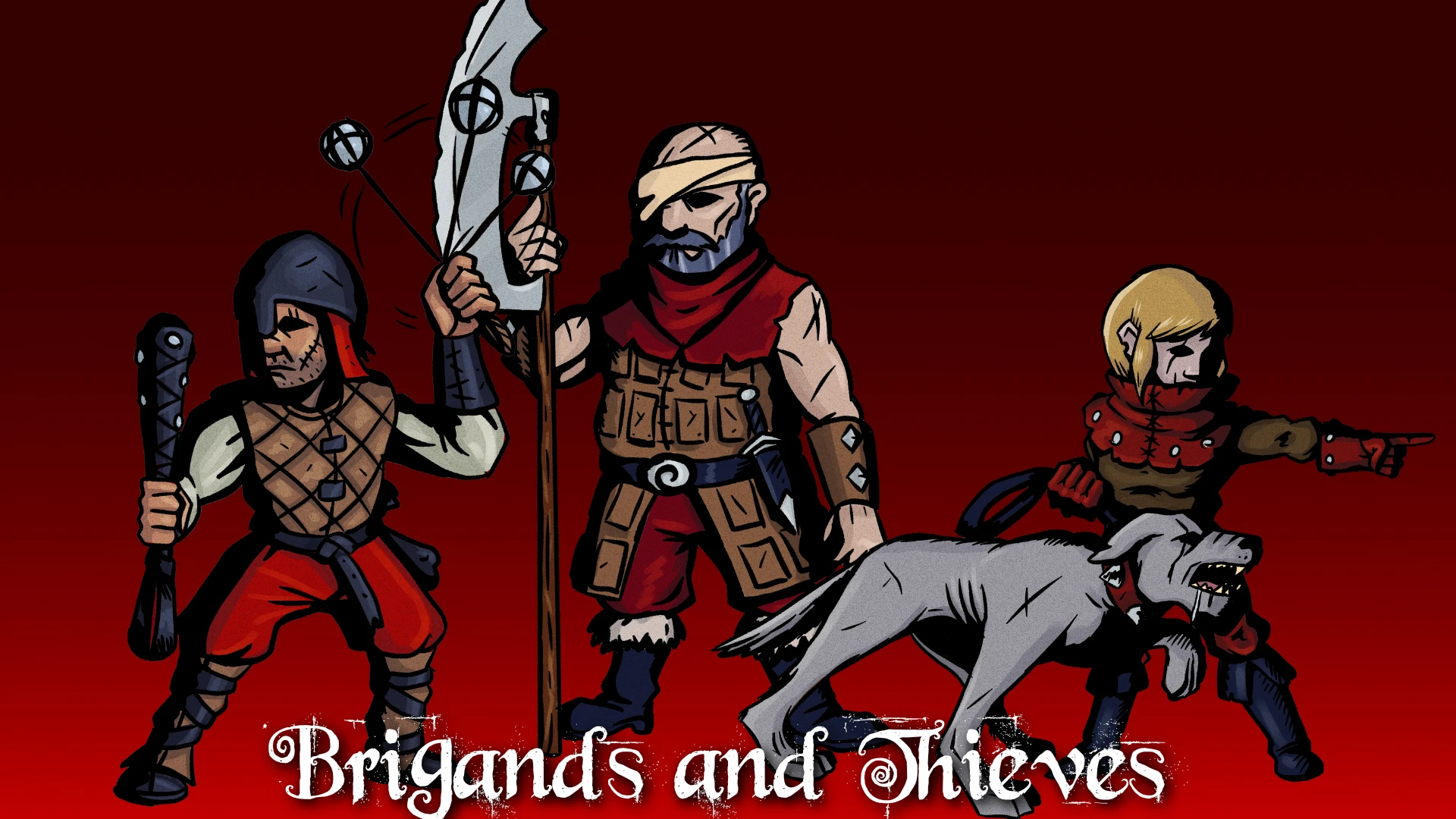 Artwork showing the 3 type of Brigand enemies.