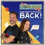 Felicia Day and Wil Wheaton with "CONLUDO GAME NIGHT IS OFFICIALLY BACK!" and game icons.