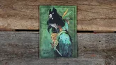 Illustrated parrot wearing a pirate hat with a skull and crossbones, holding a cutlass. Background shows a green map with faint island outlines. Text reads "Parrot Borg" and "A Scenarized Poa."