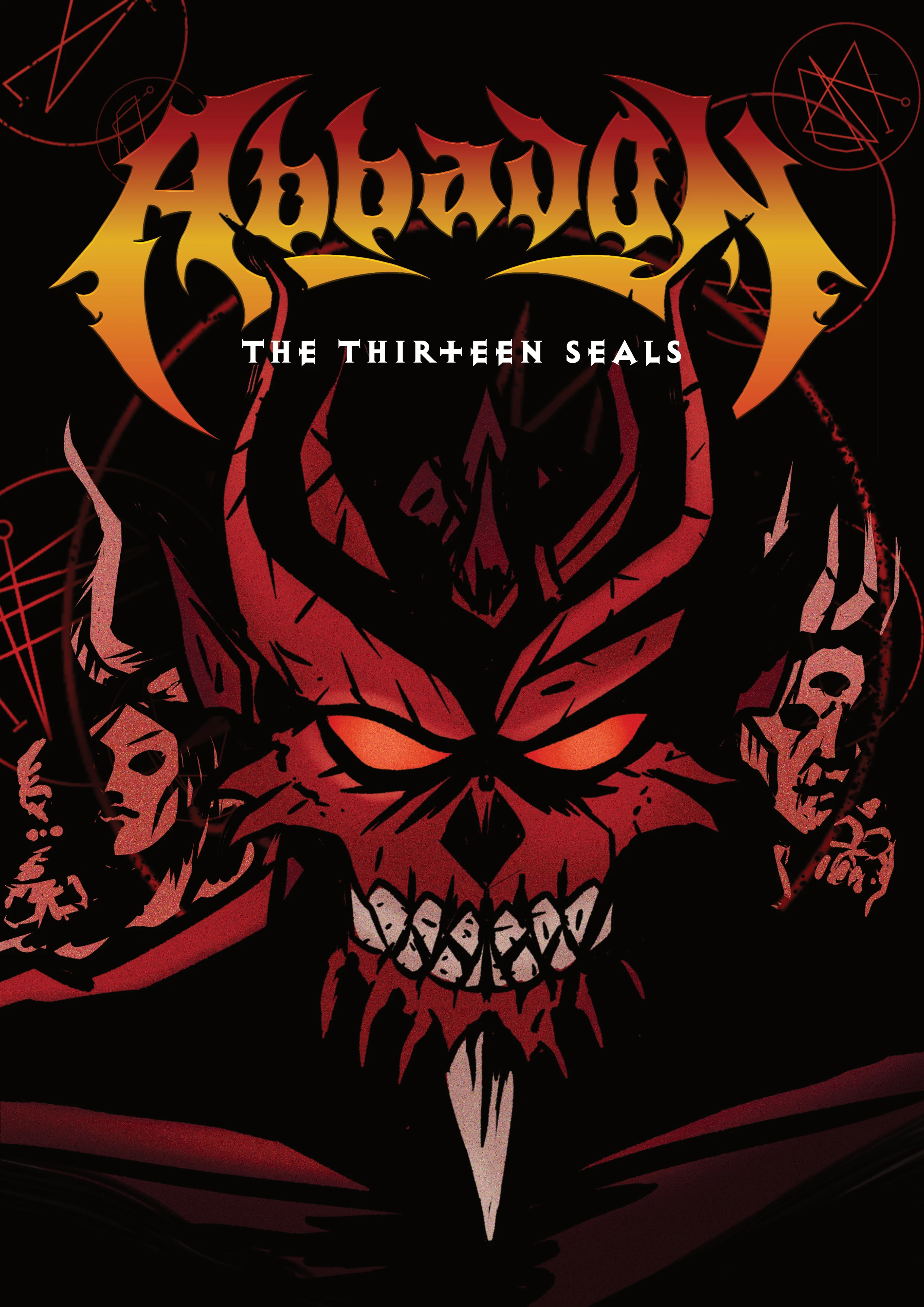Cover depicting an intimidating red demon and other demons behind them.