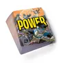 Stack of cards with "POWER" text and superhero illustrations.