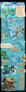 Board game Kalypso with blue ocean-themed board, iceberg tiles, floating settlement pieces, a fishing boat, and small survivor figures. Text reads: "Kalypso blends cozy strategy with survival at sea" and "Cast nets to go fishin’."