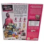 The back of a board game box for "Squid Game Zombicide 2nd Edition." The box is predominantly pink with black and white text. On the left side, there is a large illustration of a character in a pink hooded jumpsuit with a black circle on the hood and a white circle around it, holding a large knife. Below this character, there are four smaller figures: three in pink hooded jumpsuits and one in a beige dress.

The text on the box includes:
- "NETFLIX Squid Game Miniatures, Missions & Tiles"
- "ZOMBICIDE 2nd Edition"
- Descriptions and details about the game, including the contents and age recommendation (14+).
- "SQUID GAME ZOMBICIDE IS AN EXPANSION FOR THE ZOMBICIDE: 2ND EDITION BOARD GAME."
- "A Zombicide 2nd Edition core box is needed to enjoy this expansion."
- Game contents list including miniatures, cards, tokens, and a rulebook.
- Age recommendation and playtime: "14+", "60+"
- Barcode