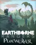 Two adventurers on a cliff, a giant mechanical serpent, and text "EARTHBORNE RANGERS Plotweaver"