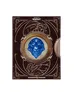 Dark cover with ornate gold designs, a blue lion head gem in center, and text "World of Warcraft" and "Dungeons & Dragons".