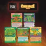 Five Magic: The Gathering cards from Secret Lair’s Corn Maze Superdrop. Top: red-bordered box with black text "Secret Lair" and yellow text "Corn Maze Superdrop." Below, five cards titled: 1. Dreadful Doorback (green, creature, 0/0) 2. Leaf-Crowned Elder (green, creature, 0/0) 3.