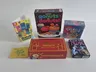 "gonuts for donuts!", "THINGS in RINGS", "Joking Hazard", "Regular Show FLUXX" board game boxes on a white surface.