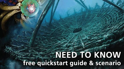 On the left we have someone checking a phone, on the right covering 80% of the image is a strange land with the words 'Need to know-free quickstart & scenario'