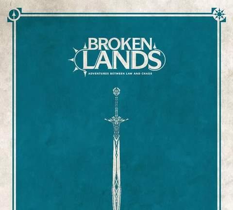 A teal cover features a stylized, ornate sword centered vertically, with the title "Quickstart" prominently displayed below it in bold, white text. The author's name, "Carlos Ferrer Peñaranda," is positioned beneath the title, while decorative elements in the corners add a subtle design touch. The background has a textured appearance, enhancing the overall dark fantasy theme.