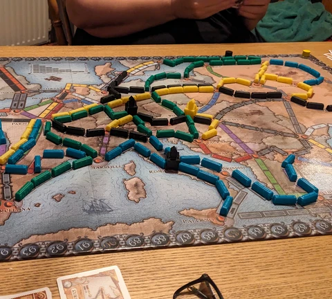 a badly run ticket to ride game