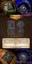 Six metal coins displayed on wooden background. Top row: two d20 dice designs, two profile portraits. Bottom row: two coins with d20 and profile portraits, one with a skull. Text reads: "Your table of heroes is sure to perform amazing feats...