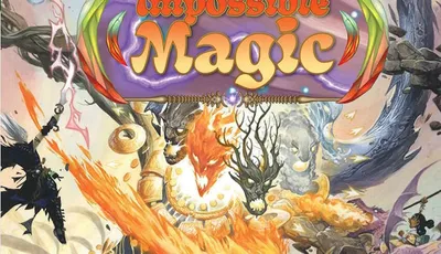 Pathfinder Impossible Magic book cover with dragons and magic.