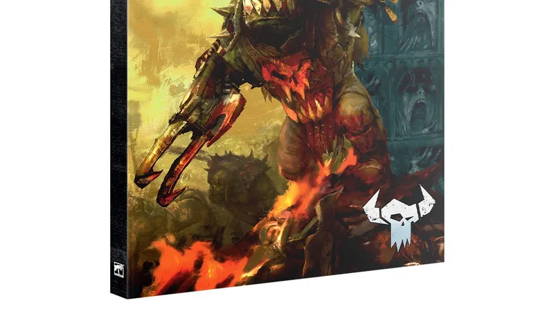 Warhammer 40,000 Codex: Orks book cover with armored Ork figure and flames.