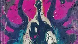 Dark Places & Demogorgons text over colorful graffiti and a shadowy figure.