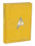 Yellow book cover with a silver Starfleet insignia featuring a star and three curved lines. Text at bottom reads: "COMMAND CRISIS PHASE 1 ONE / ADVENTURES."