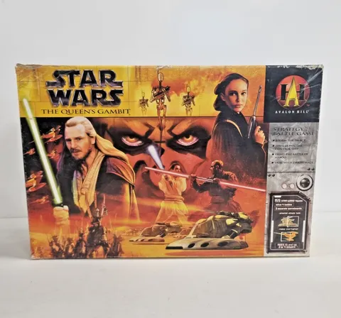 Star Wars The Queen's Gambit strategy battle game box with characters and droids.