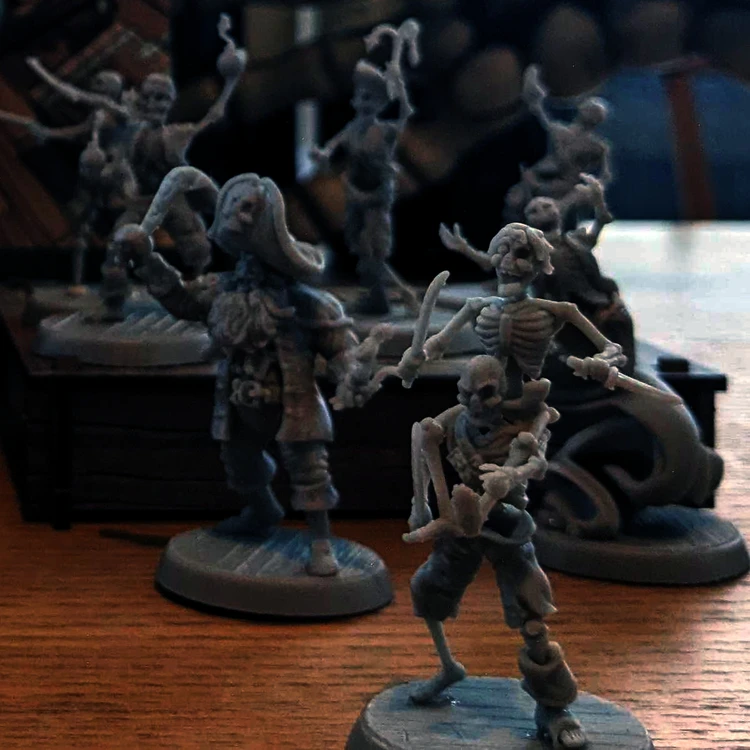 A collection of detailed miniatures from the game 