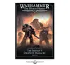 A cover for the "Journal Tactica: The Isstvan V Dropsite Massacre, Part One" features a dramatic illustration of several Space Marines in dark armor, poised for battle. The background showcases a fiery, chaotic scene, hinting at the intensity of the conflict. The title is prominently displayed at the bottom, framed by ornate borders that reflect the Warhammer aesthetic.