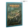 Cover of Warhammer: The Old World book titled "Arcane Journal: The River of Bones". Dark fantasy scene with skeletal warriors, chariots, and armored figures on a battlefield. Gold-trimmed border and "Warhammer Community" logo top right.