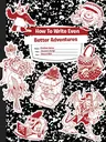 Composition notebook cover with red doodles, title "How To Write Even Better Adventures", and name/year fields.