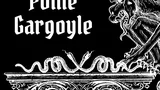 The Overly Polite Gargoyle, white text on black, ornate illustration of a gargoyle and snake.
