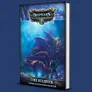 A visually striking core rulebook for the tabletop skirmish game "DeepWars," featuring a dramatic underwater scene. The cover showcases a large, tentacled creature amidst a vibrant blue ocean backdrop, with hints of shipwrecks and marine life. The title "DEEPWARS" is prominently displayed at the top, along with the subtitle "CORE RULEBOOK UNDERSEA TABLETOP MINIATURE BATTLES" at the bottom.