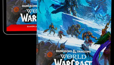Two Dungeons & Dragons World of Warcraft book covers on a black background.