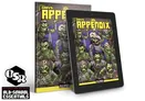 Two devices displaying the cover of "Gary's Appendix Issue 11". The left device is a physical magazine with a visible spine, and the right device is a tablet. The cover features multiple green, cartoonish goblins in a dungeon setting, holding various weapons and wearing armor. The title "Gary's Appendix" is prominently displayed at the top in yellow text, with "Issue 11" below it. The bottom of the cover includes the text "RPG Ramblings Publication" and "Old-School Essentials". In the bottom left corner, there is a partial logo with the text "Crowdfund Quest".