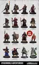 A collection of fantasy miniatures from Crooked Dice features various adventurers, including a thief with a shortsword, a barbarian with a spear, and a paladin with a plate and shield. Other characters include magic users, an assassin, a monk, and an old druid, each intricately detailed and painted. The bottom of the image displays the text "OTHERWORLD ADVENTURERS" along with the Crooked Dice logo, emphasizing the release of these new figures.