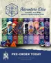 Critical Role Adventure Dice sets with character art and "PRE-ORDER TODAY" text.