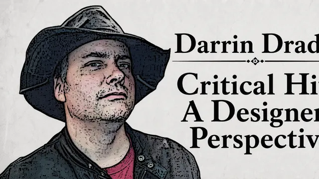 Man in cowboy hat, text: "Darrin P Critical A Desi Perspe"