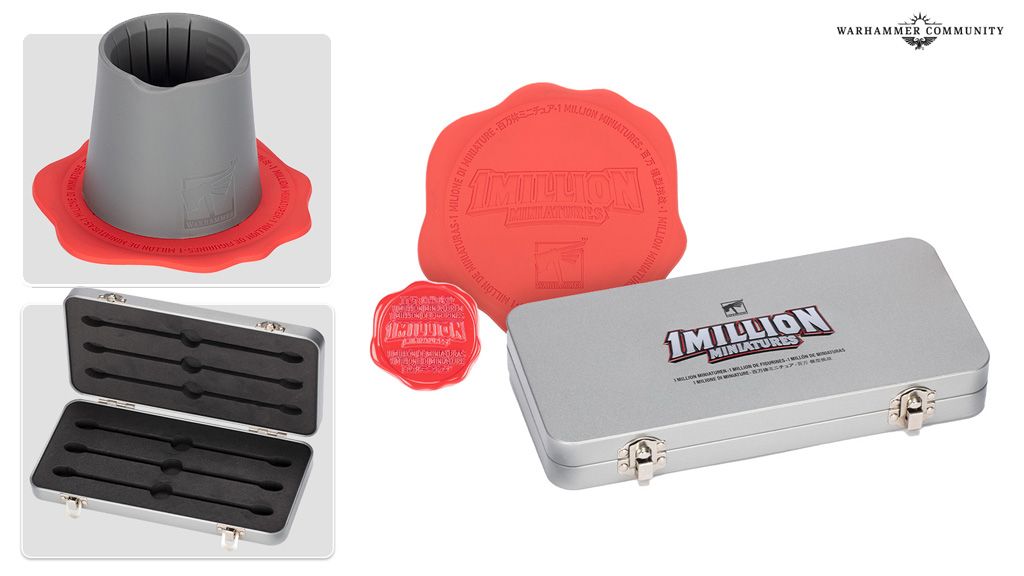 A silver metal case with a clasp features the text 