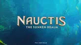 Stylized text reading "Nauctis: The Sunken Realm" in gold lettering over a deep blue, wavy underwater background. Small copyright notice at bottom: "TM & © 2026 Wizards."