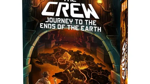Box for "The Crew Journey to the Ends of the Earth" game by Thomas Sing, Kosmos.