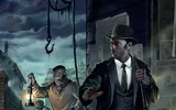 Man in suit and hat, zombie-like figure with lantern, dark street, "Call of Cthulhu Innsmouth" text.