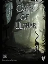"Cats of Ulthar" text, dark forest, black cat silhouette, "5E Compatible Campaign & Setting" text.