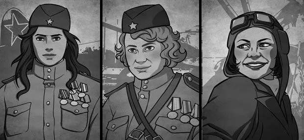 Woman in military uniform with star cap, medals, and shoulder straps.