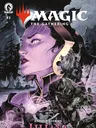 Liliana Vess in armor, surrounded by undead and a graveyard. Text: "UNTOLD STORIES"