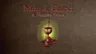 The title "May I Enter: A Vampire Game" is prominently displayed in an ornate font at the top of the image, set against a textured brown background. Below the title, a stylized goblet filled with a dark liquid is depicted, surrounded by red rose petals, with a soft green glow emanating from behind it. The overall design evokes a gothic and mysterious atmosphere, fitting for a tabletop RPG centered on vampire themes.